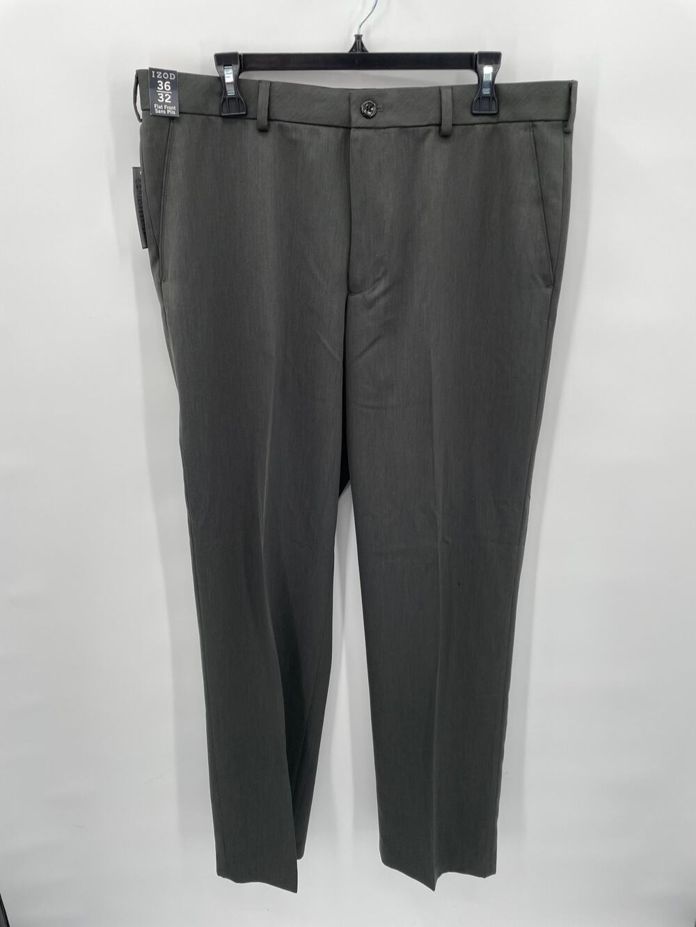 IZOD NWT Men's Ultimate Travel Straight Fit Pant in Charcoal Gray // 36x32
